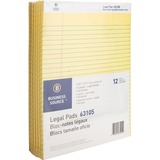 Legal Pads 8 1/2 x 14 Canary Paper