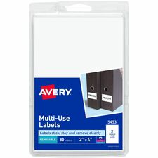 Avery removable multi-use ID labels printable 4 x 6 sheets