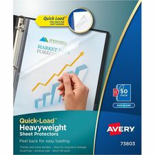 Avery Quick Load Nonglare Sheet Protectors, 50 Protectors