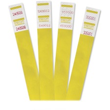 Advantus Tyvek wristbands yellow 500 pack