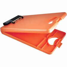 Saunders Deskmate II Storage Clipboard Tangerine