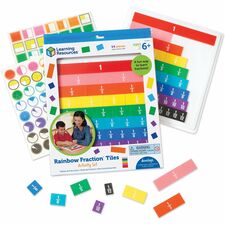 Rainbow Fraction Tiles 51 piece set
