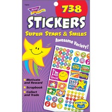 Trend Super Stars and Smiles Stickers 738 pack