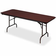 Iceberg Premium Wood Laminate Folding Table 72 x 30 mahogany