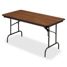Iceberg Premium Wood Laminate Folding Table 72 x 30 Oak
