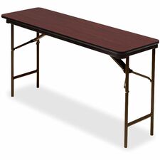 Iceberg Premium Wood Laminate Folding Table 60 x 18 Mahogany 500 lb capacity