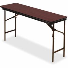 Iceberg Premium Wood Laminate Folding Table 72 x 18 Mahogany 500 lb capacity