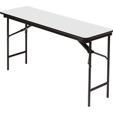 Iceberg Premium Wood Laminate Folding Table 72 x 18 Gray 500 lb capacity