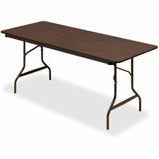 Iceberg 55324 Economy Folding Table 72 x 30 Walnut Brown