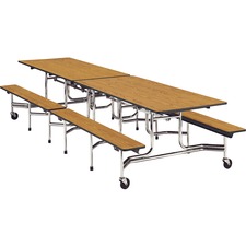 Virco MTB172912 Mobile Bench Table Medium Oak