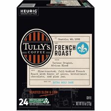 Tully's K-Cup Pod French Roast Coffee 24 Box