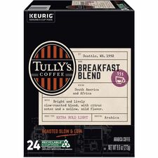 Tully's Coffee K-Cup Pod Breakfast Blend Coffee 24 Box