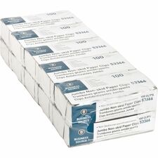 Business Source Jumbo Nonskid Paper Clips 100 per box 10 pack