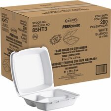 Dart Triple-Compartment Foam Containers