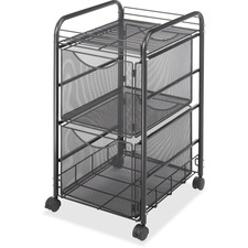 Safco Onyx Double Mesh Mobile File Cart 2 Drawer