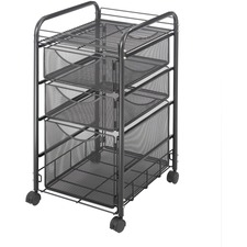 Safco Onyx Mesh File Cart 3 Drawer