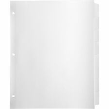 Business Source Reinforced Hole Punched Indexes 8 Write-on Tabs