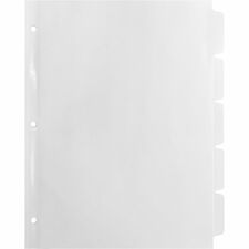 Business Source Punched Laser Index Dividers 5 Blank Tabs