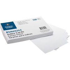 Business Source Plain Index Cards 8 x 5 100 Pack