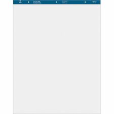 Business Source Standard Easel Pad plain white paper