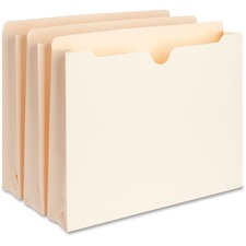 Business Source Straight Tab Cut Letter Recycled File Pocket 2 inch Expansion