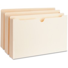 Business Source Straight Tab Cut Legal Recycled File Pocket 2 inch Expansion