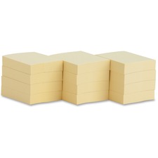 Business Source Yellow Repositionable Adhesive Notes 1 7/8 x 1 3/8