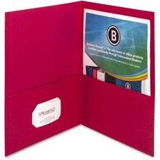 Business Source Letter Pocket Folder Red