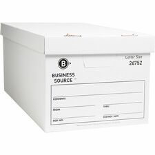 Business Source Lift-off Lid Light Duty Storage Box Letter