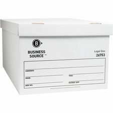 Business Source Lift-off Lid Light Duty Storage Box Legal
