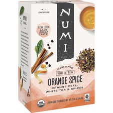 Numi Organic Orange Spice White Tea Bag - White Tea - 16 Teabag - 16 / Box
