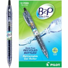 Pilot Fine Point Gel Pens - 0.7 mm Fine Pen Point - Refillable - Retractable - Black Ink - Gel-based - Plastic Barrel - 1 Dozen