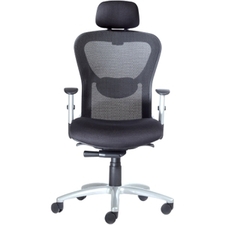 9 to 5 Seating Strata 1580 High-Back Mesh Task Chair with Headrest - Peacock Seat Color - Polyester Seat Material - Acrylic Back Material - 5-star Base - 1 Each