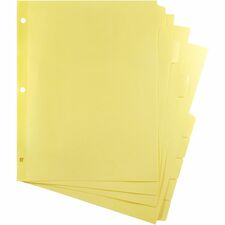 Business Source Mylar-reinforced Plain Tab Indexes - 8 Write-on Tabs