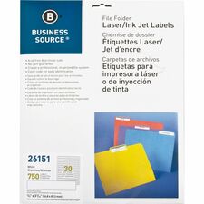 Business Source Laser Inkjet Permanent File Folder Labels