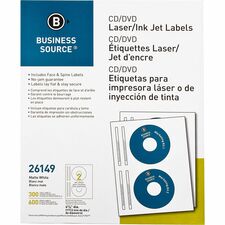 Business Source CD DVD Labels 300 Pack