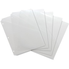 Business Source Poly Binder Pockets clear 5 pack