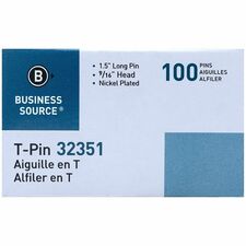 Business Source High Quality Steel T-pins