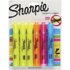 Sharpie Highlighter Tank Chisel Marker Point 6 Pack