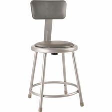 National Public Seating 6400 Series Heavy-Duty Padded Stools - Gray - 1 Each