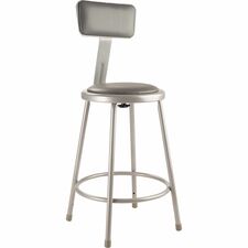 National Public Seating 6400 Series Heavy-Duty Padded Stools - Gray - 1 Each
