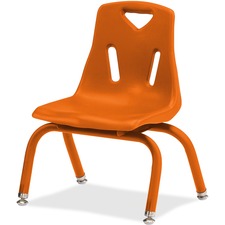 Jonti-Craft Berries Plastic Chair with Powder Coated Legs - Orange