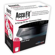 Heritage RePrime AccuFit 44-gal Can Liners Black
