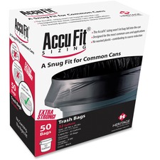 Heritage Accufit Reprime 32 Gallon Can Liners Black