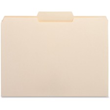 Business Source 1/3 Tab Cut Letter Recycled Top Tab File Folder - Center Tab Position
