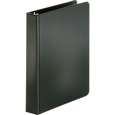 Business Source Basic Round Ring Binder black 1 inch
