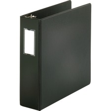 Business Source Basic Round Ring Binder w/Label Holder - 3 inch Binder Capacity - Letter