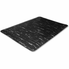 Genuine Joe Marble Top Anti-fatigue Floor Mat black marble