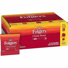 Folgers Fraction Pack Classic Roast Coffee - Regular Medium - 36 per Carton