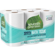 Seventh Generation 100 percent Recycled Bathroom Tissue - White - 1 Pack
